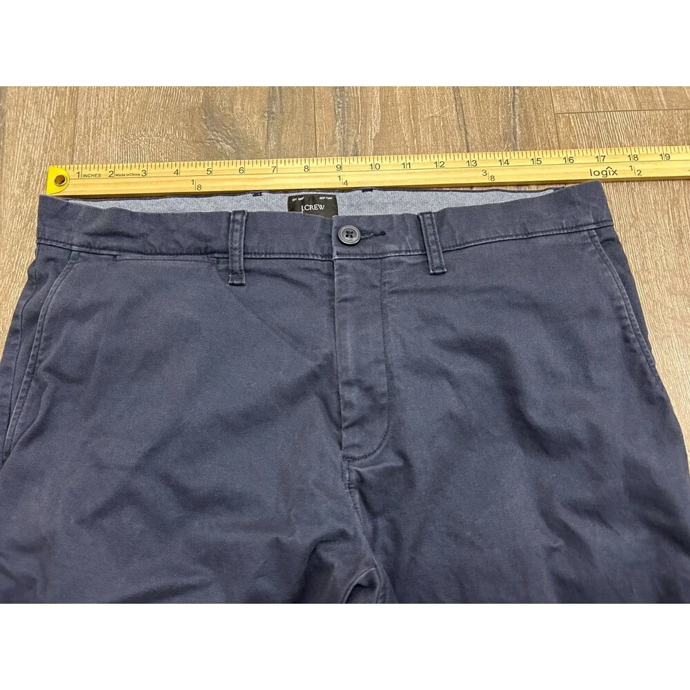 J Crew 484 Slim Pants Mens 32x30 Navy Blue Chino Casual AR885